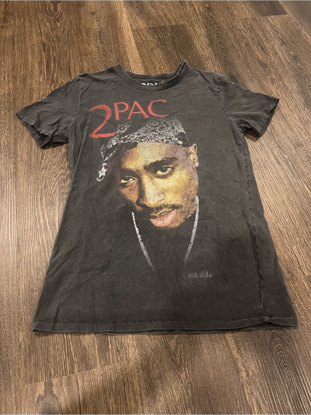 Black 2PAC Graphic Short Sleeve Tee - Men's Vintage Style